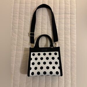 Kate Spade Target Black and White Polka Dot Bag Adjustable Removable Strap